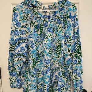 Talbots Spring Floral Blouse NWT